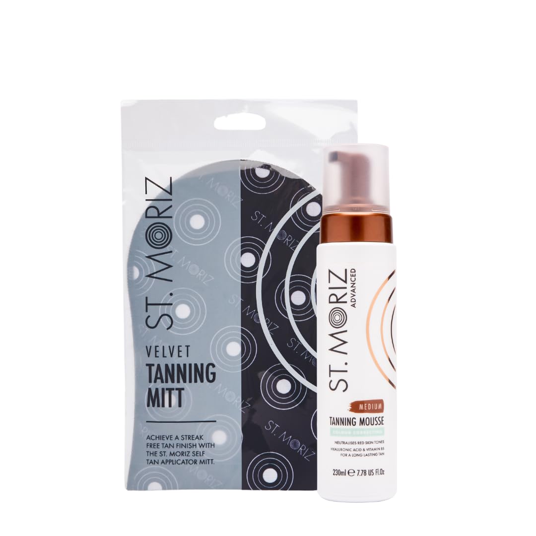 St. Moriz Self Tanner Mousse - Advanced Color Correcting Formula in Medium | 7.78 Fl Oz - Streak-Free & Long-Lasting