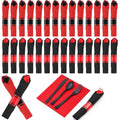 Halloween Pre Rolled Silverware Set - Black and Red Disposable Cutlery - 30 Sets