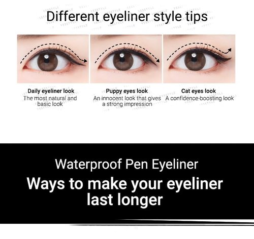 MACQUEEN Waterproof Pen Eyeliner - Long-Lasting Brown Black Formula for Perfect Precision