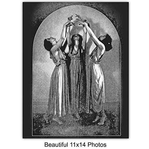 Wicca Witchcraft Wall Art Set - 11x14 Gothic Pagan Poster - Mysticism Decor