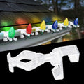 50 Pack Transparent Christmas Light Gutter Clips for C7 C9 String Lights - Outdoor Holiday Decorations