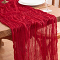 Red Cheesecloth Table Runner 10FT 6 Pack Boho Rustic Holiday Decor Variation of THIS listing
