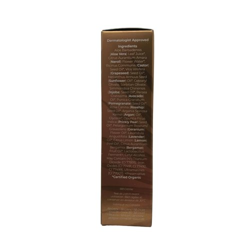 INIKA Organic BB Cream Foundation - Vegan Hydrating Makeup with Prickly Pear & Jojoba Oil - Lightweight Glow, Beige, 1 fl oz