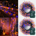 Halloween String Lights 2 Pack Orange & Purple Battery Fairy Lights - 9.8ft, 8 Modes, IP65 Waterproof, Battery Operated