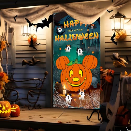 Halloween Door Cover Spooky Banner Decorations for Party & Home
