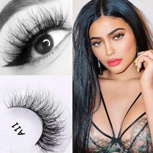 False Eyelashes 3D Mink Lashes A11 - Luxurious Natural Black Reusable Fake Eyelashes