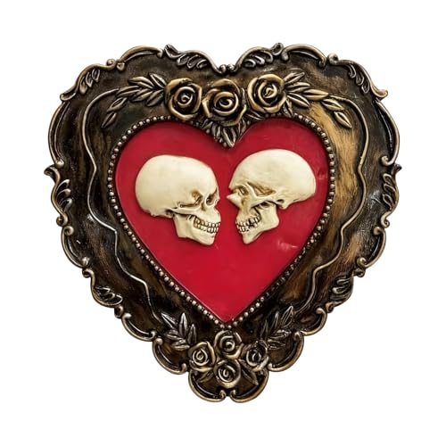 Dark Heart Skull Resin Sculpture - Gothic Home Decor, Unique Gift, Variation of Skull