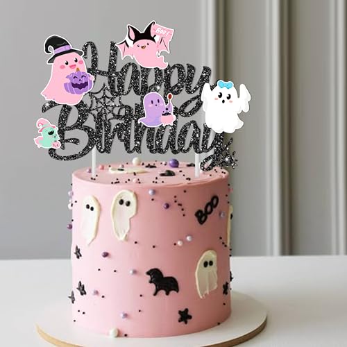Halloween Ghost Cake Topper Spooky Ghost Theme Birthday Decoration for Haunted House Party