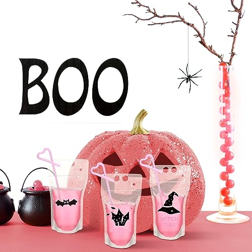 Witch Time Halloween Drink Pouches Set with Straws - 24 Pack