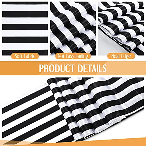 Breling 6 Pack Black and White Striped Table Runner 12 x 108 Inches - Variation of THIS listing