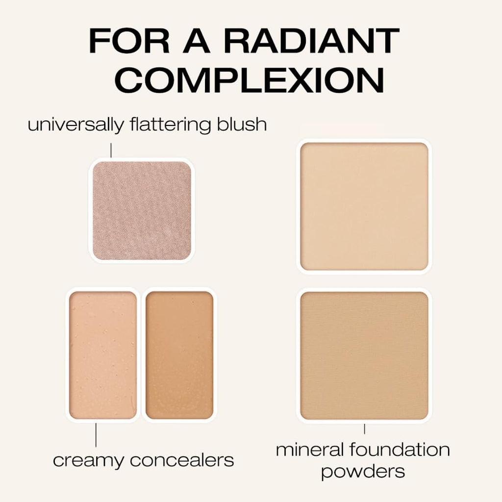 Woosh Beauty Fold Out Complexion | Travel Makeup Palette, Cream & Powder, 6 Shades