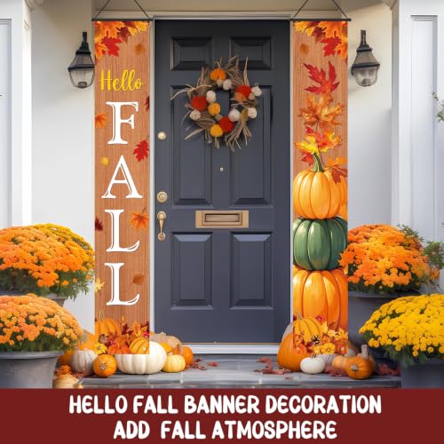 Preboun 12 Pairs Seasonal Door Banner Decorations Set for Fall & Thanksgiving - Variation of THIS listing