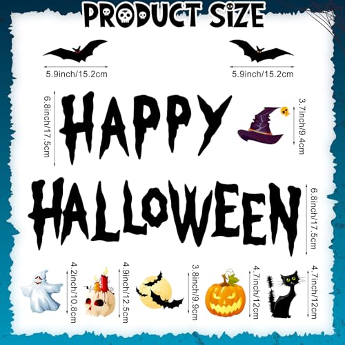 Halloween Bat Magnet Set - Car Garage Door Fridge Decor, 22 Pcs - Variation: Bat