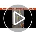 8 Arm Acrylic Candle Holder with LED Candles - 38.5 Inch Tall Home Decor Variation of With LED Candles / 1