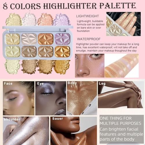 Full Makeup Kit for Women and Teens with Eyeshadow Lipstick Blush & Storage Bag