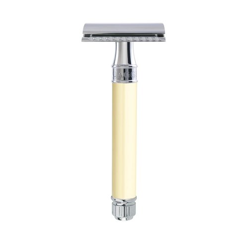 Edwin Jagger Classic Double Edge Safety Razor - Eco-Friendly & Reusable | Imitation Ivory Finish