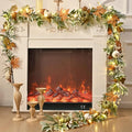 Waipfaru Fall Decor Garland with Lights - 9FT Autumn Mantle Garland, Timer Function
