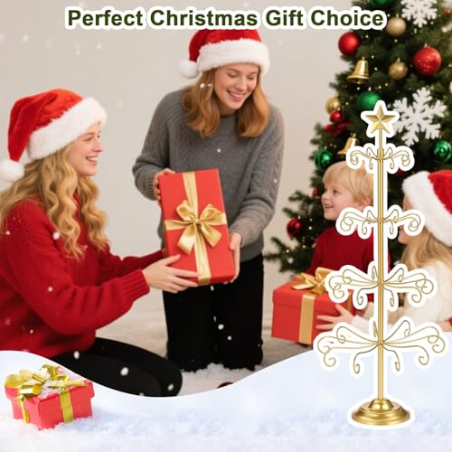 Gold Christmas Tree Ornament Stand 30-Inch Display Holder for Holiday & Decor