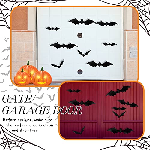 Halloween Bat Magnets Set - 15 Black 3D Refrigerator & Decor Magnets - Multiple Sizes
