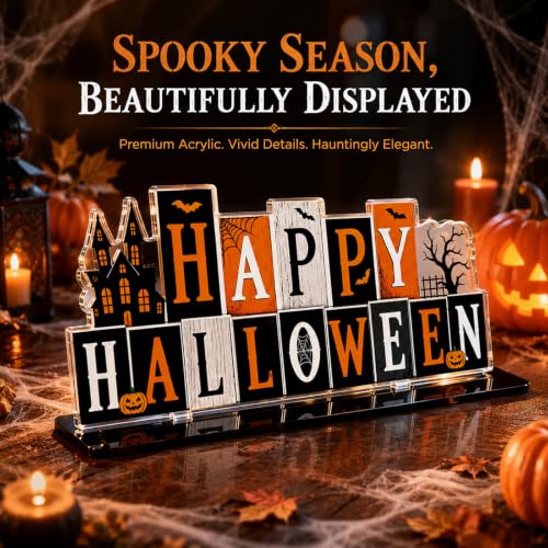Happy Halloween Sign Indoor Decorations for Office & Home Festive Decor