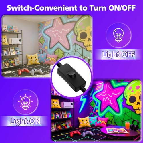 60W LED Black Light Flood Light - Waterproof UV Party Lighting, 2 Pack