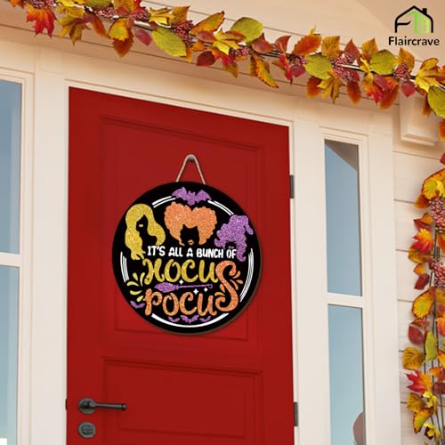 Halloween Wreath 11.8x11.8 Inch Home Party Decor - Hocus Pocus Style