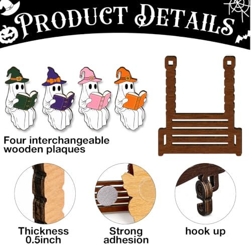 Halloween Spooky Ghost Swing Decor - Indoor Shelf and Table Accent
