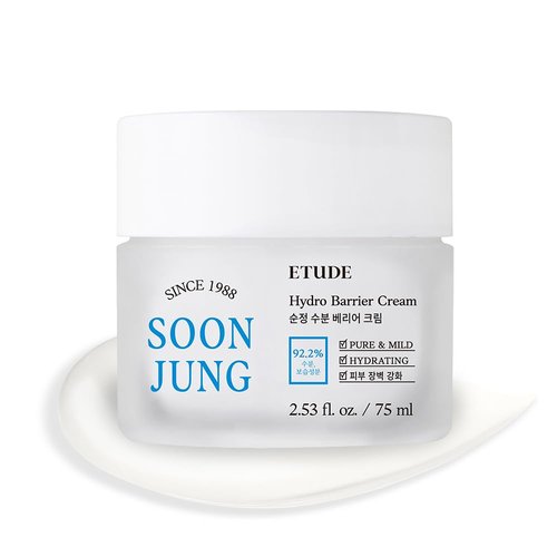 Etude House SoonJung Hydro Barrier Cream - Hydrating Face Moisturizer for Sensitive Skin | 2.53 Fl Oz