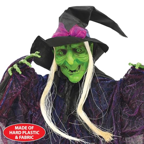 Halloween Hanging Witch Decor - Spooky 51-Inch Fabric Creature for Indoor Parties
