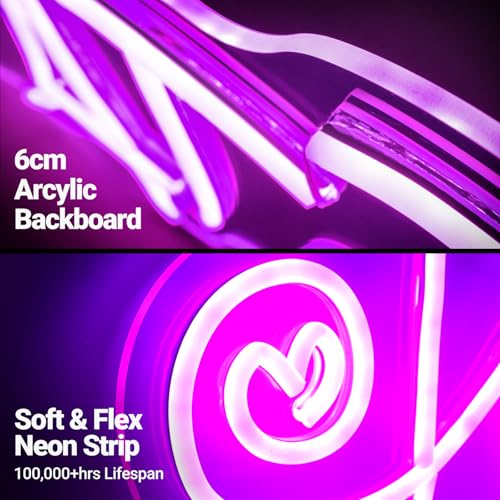 15IN Purple Bat Neon Sign Halloween Wall Decor - 3D Animated LED Light for Bedroom & Party