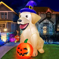 5Ft Halloween Inflatable Dog Decor with LED Light Outdoor Yard Decoration