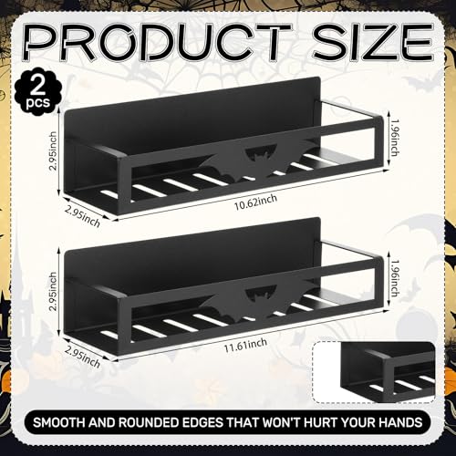 Beeveer Magnetic Spice Rack for Refrigerator - Black Bat, 2 Pack, Big & Small