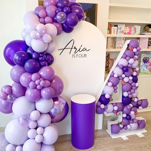 Purple Balloon Arch Kit 142pcs - Different Sizes for Party Decoration - Variation: Purple-3313