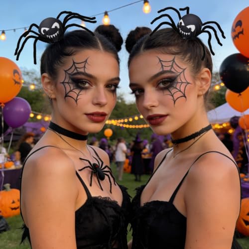 Halloween Spider Hair Clips for Buns - Cute Spooky Hair Accessories, Variation L