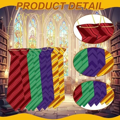 24-Piece Wizard Party Paper Tie Set for Event Decorations and Costumes