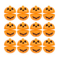 Mini Halloween Pumpkin Candy Holders - 12 Pack Plastic Trick-or-Treat Boxes