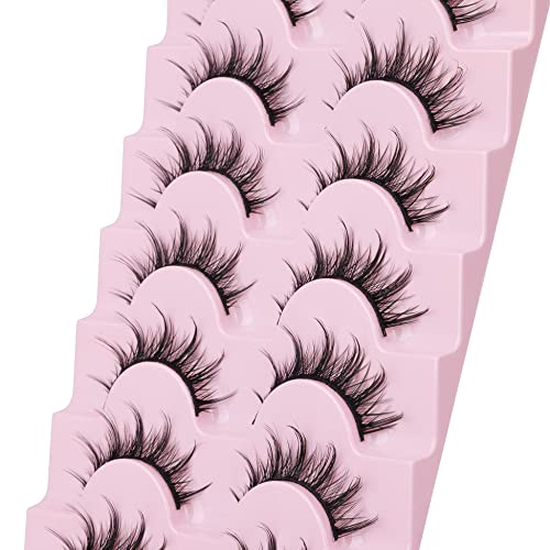 Natural Manga Style False Eyelashes - Anime Wispy 3D Mink Lashes, Reusable Pack, Eydevro