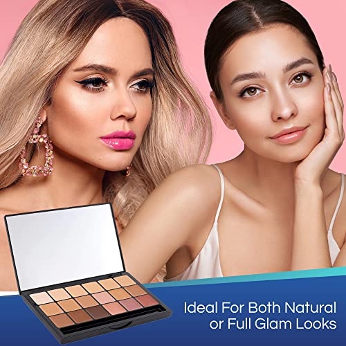 Professional Face Palette for Foundation, Contouring & Coverage - 18 Color Super Palette