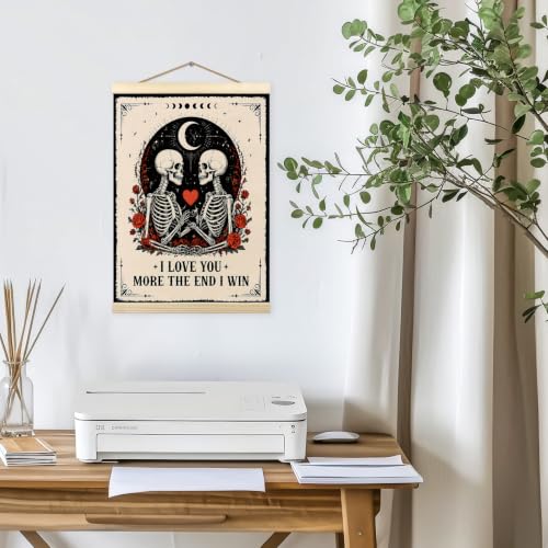 Gothic Skeleton Wall Art Poster Frame 12x16 Inch - Skeleton-1 Variation