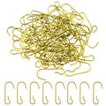 Gold Christmas Ornament Hooks - Bendable Metal Stocking & Tree Hangers (100 Pack)
