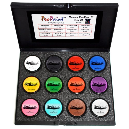 ProPaint 12 Color Makeup Kit - Professional Glycerin Cake Face Paint Set