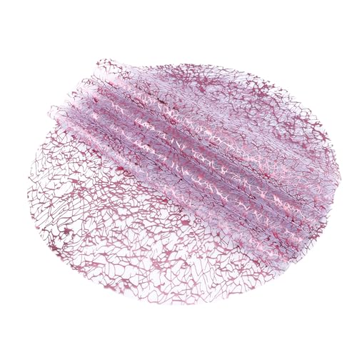Pink Mesh Gold Foil Disposable Placemats - 12 Pack for Wedding & Holiday Tables