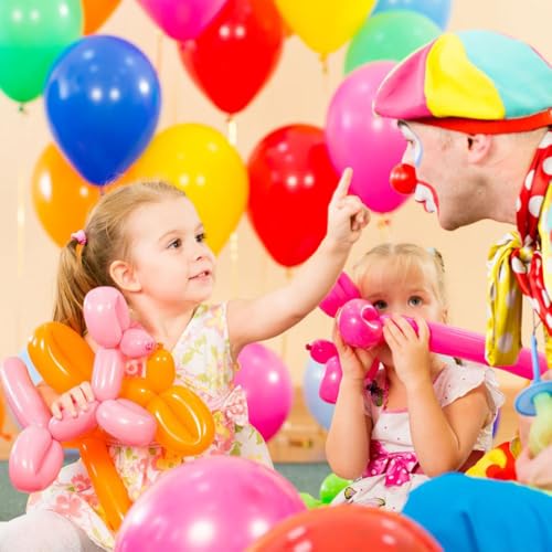 Pink Long Balloons for Parties and Balloon Arches - 100 pcs
