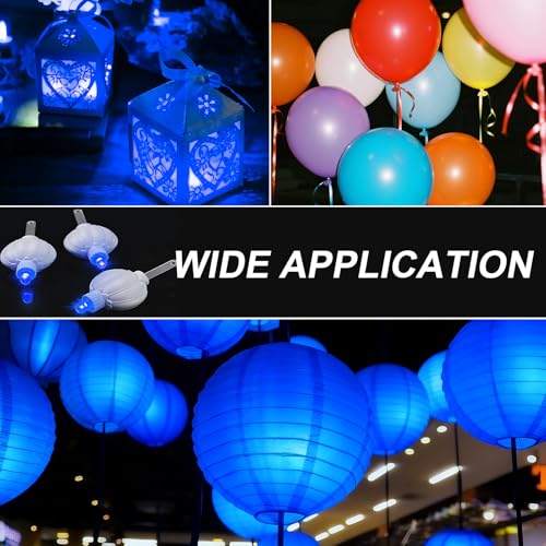 Blue LED String Lights 48 Pack Waterproof Hanging Lights for Decorations - Battery Powered