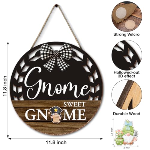 Gnome Sweet Gnome Seasonal Interchangeable Sign with 12 Icons - Variation Gnome1
