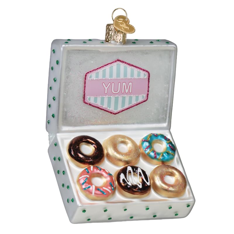 Glass Donut Ornament for Christmas Tree - Handcrafted Holiday Decor, Festive Decor