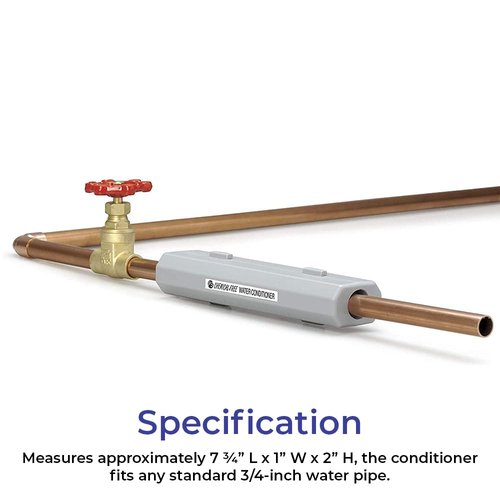 SAGEFINDS Chemical Free Water Conditioner | Reduces Limescale Buildup | Softens Hard Water | For Standard 3/4-Inch Pipes | Easy Install