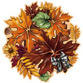 Disposable Fall Maple Leaves Paper Placemat Set - Orange Leaves, 50 Pack, 13x12.6 Inch