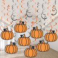 Halloween Pumpkin Hanging Decorations Set - Fall Harvest & Party Decor