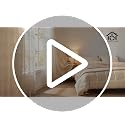 White Tier Curtains 52x36 Inch Pack of 2 - Gold Sequin Window Drapes